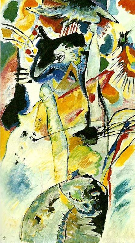 Wassily Kandinsky painting with black arch